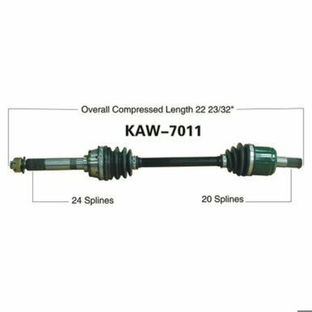 WIDE OPEN OE Replacement CV Axle for KAW FRONT KAF400 MULE 610 4X KAW-7011